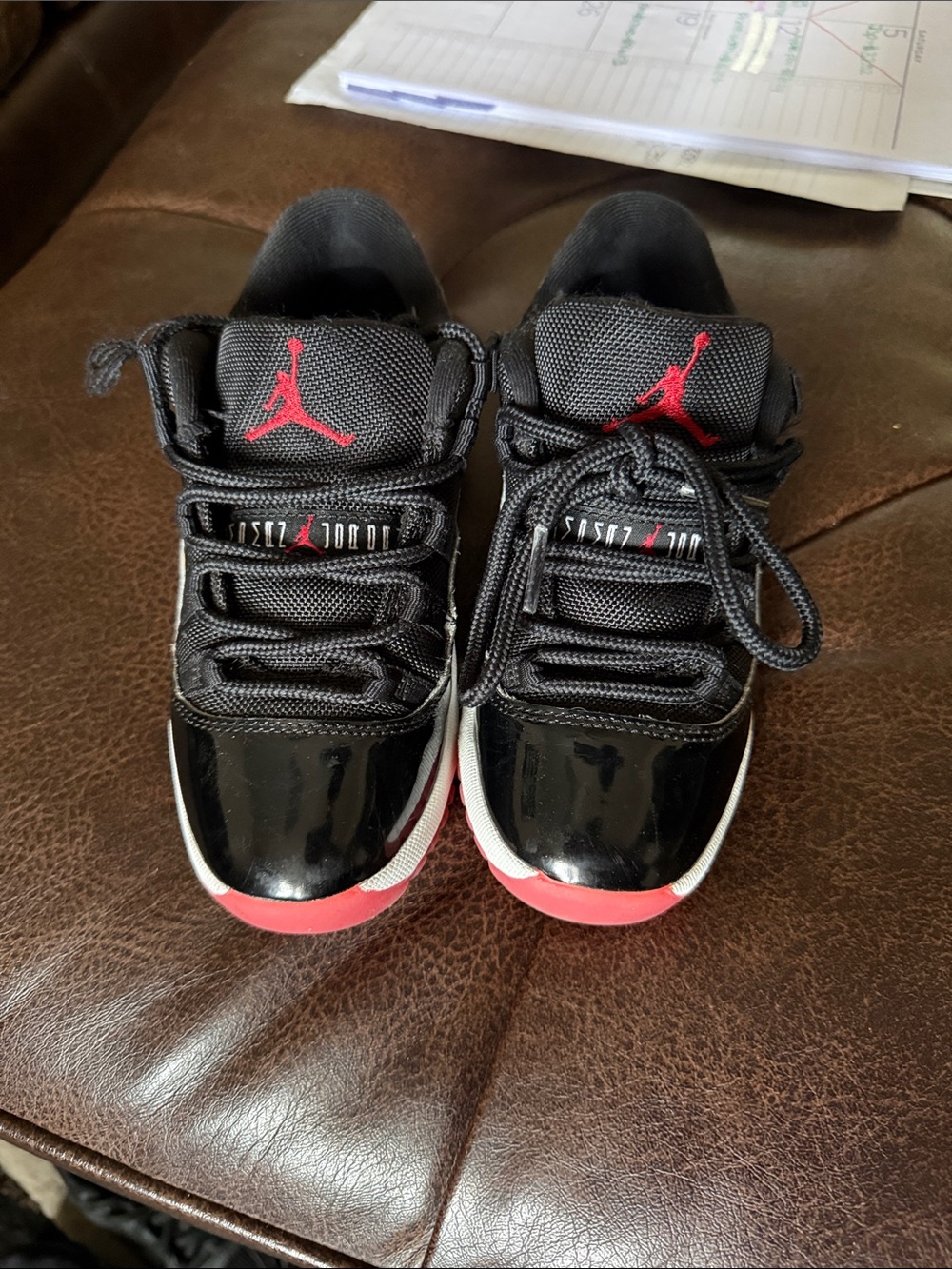 Jordan Kids' Low Top Sneakers in Black and Red
